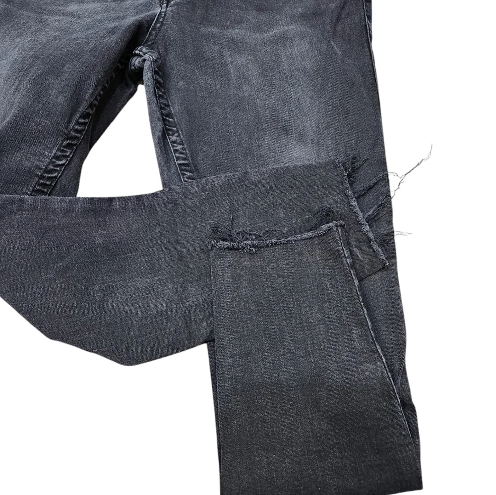 True Religion Jenny Curvy Faded Black High Rise Row Ham Skinny Jeans 32
